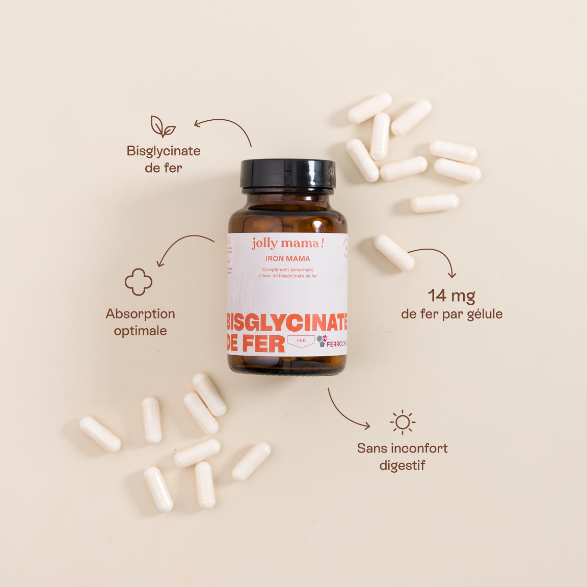 Iron Mama Jolly Mama – iron support, energy, immunity and cognitive function 