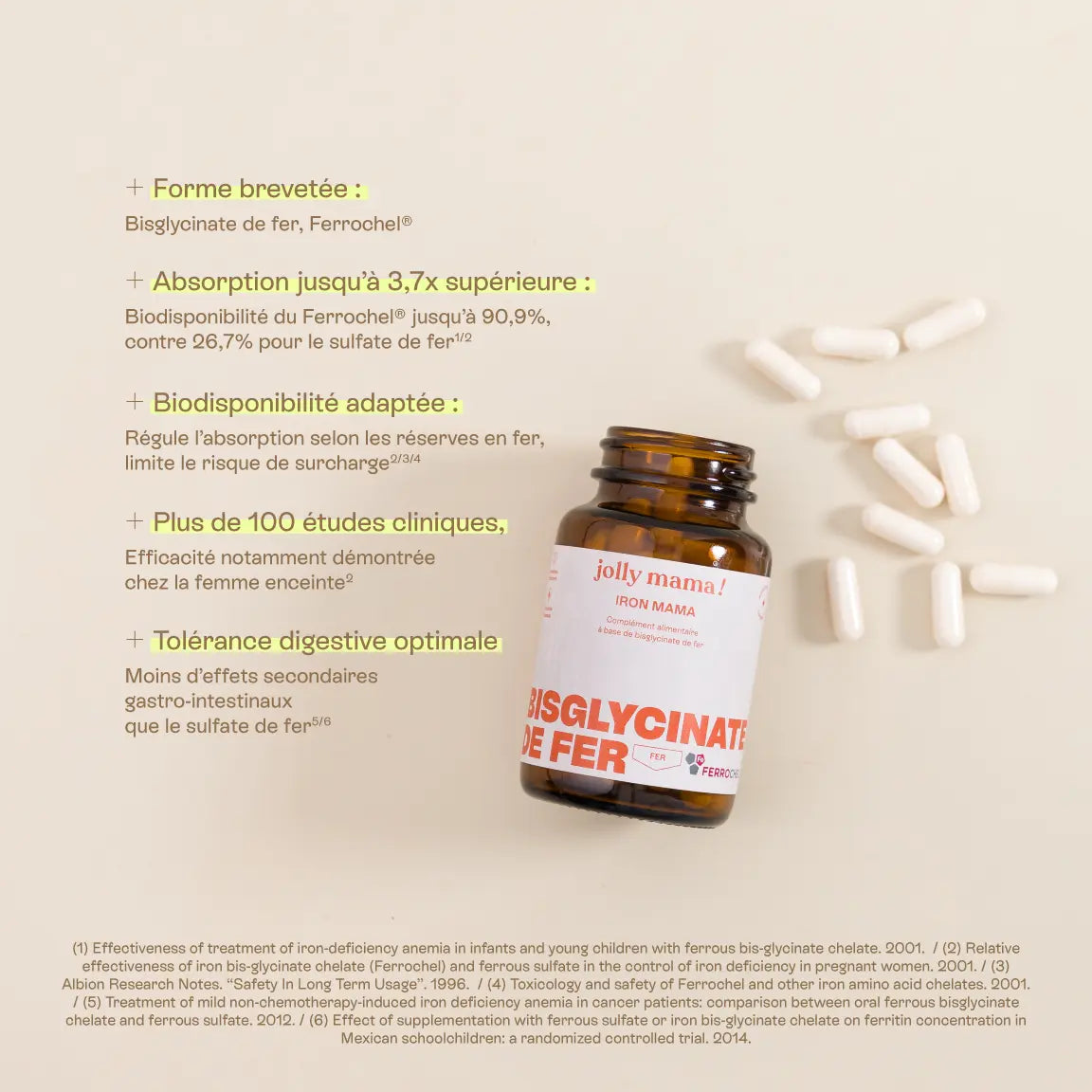 bénéfices biglycinate de fer femme enceinte