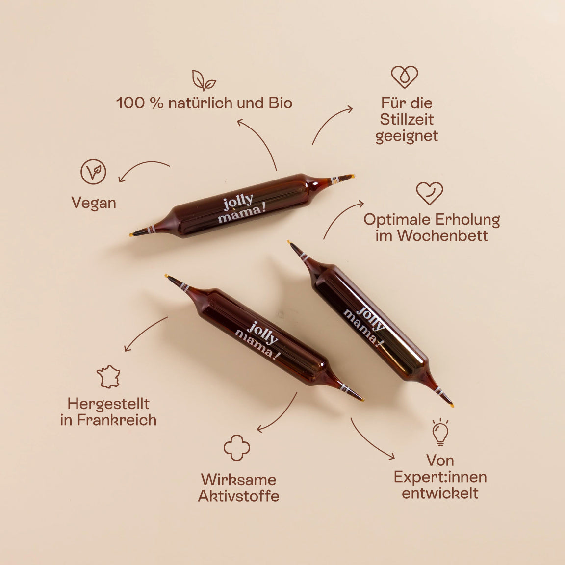 Happy Postpartum Jolly Mama ampul met saffraan, gember en vitamine C

