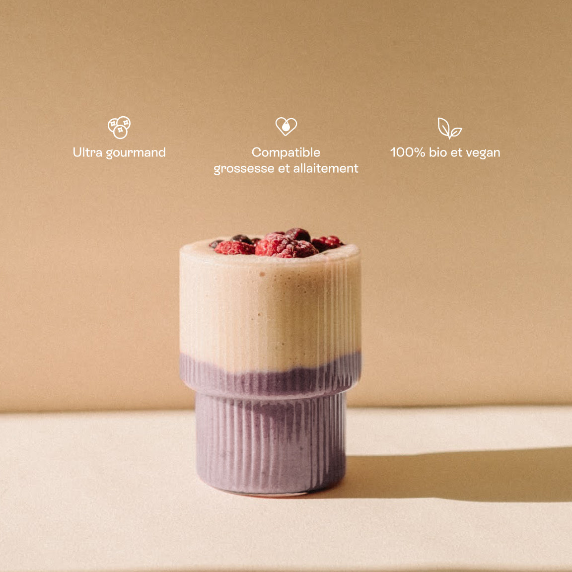 Purple Power – 5 g eiwitten per portie, natuurlijke antioxidanten, duurzame energie tijdens zwangerschap/borstvoeding