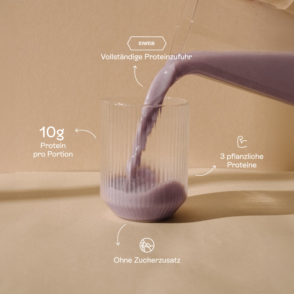 Purple Power Jolly Mama – veganes Proteinpulver ohne Zusatzstoffe, 30 Portionen für Erholung und Energie im Alltag