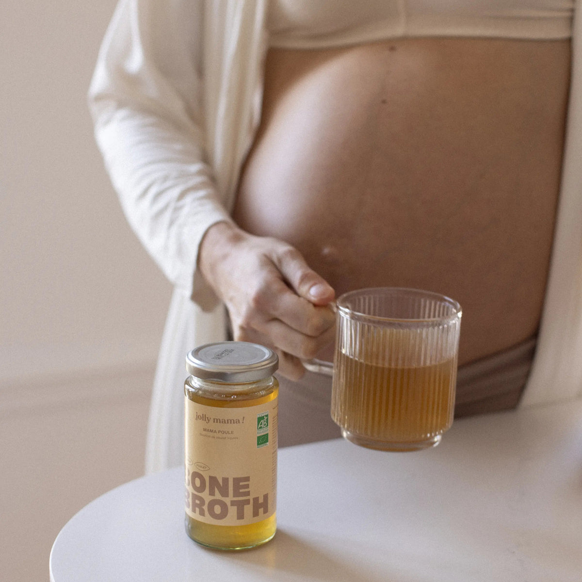Mama Poule Bio-Hühnerknochenbouillon – 6 g Kollagen pro Portion, proteinreich, wohltuend im Wochenbett, geeignet für Schwangerschaft und Stillen
