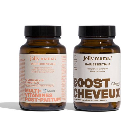 Pack post-partum per la caduta dei capelli Jolly Mama: Post essentials e Hair essentials