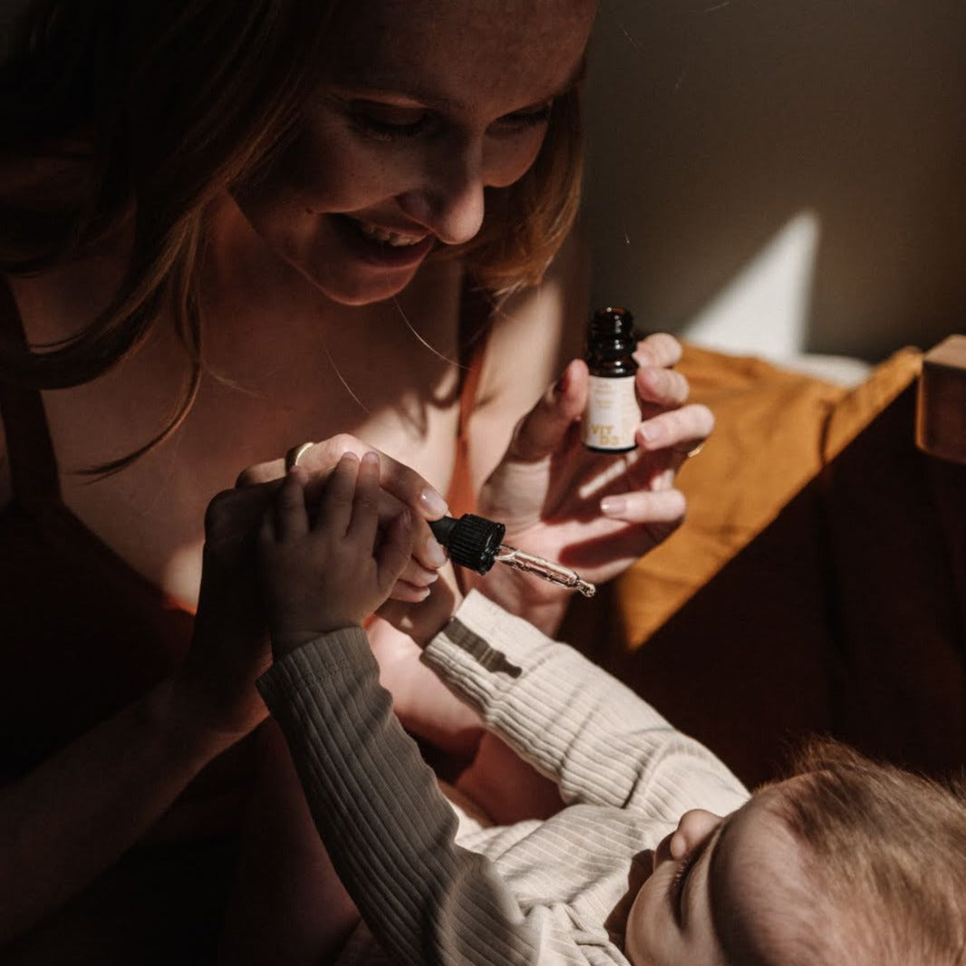 Vitamin D for babies Sunny Baby – optimal absorption, 400 IU/day, precise dosing from birth for bone growth and immunity