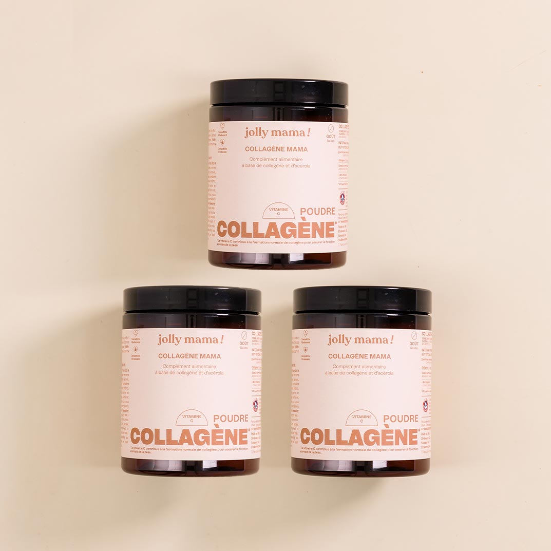 3 vasetti di polvere di collagene
