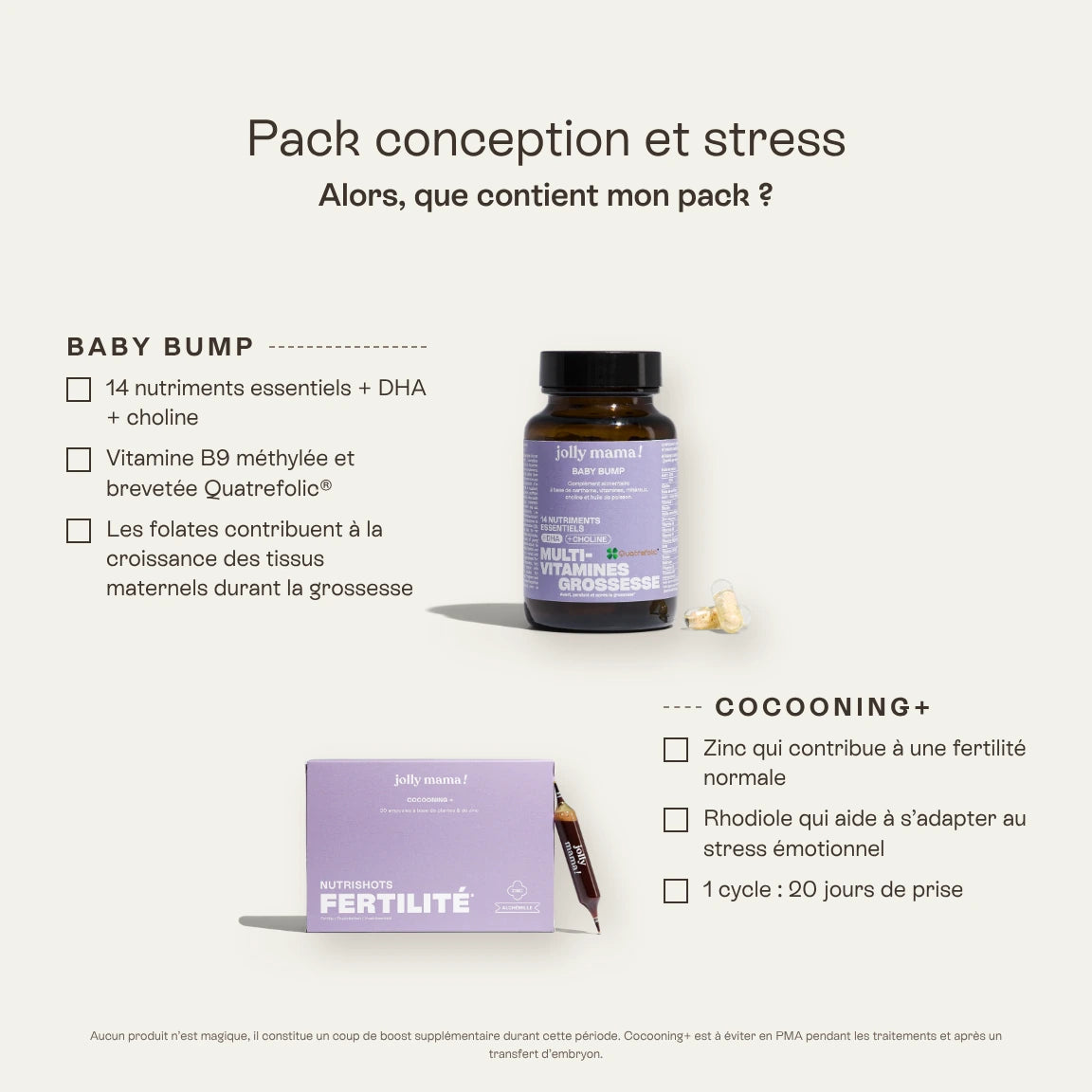 Pack conception et stress