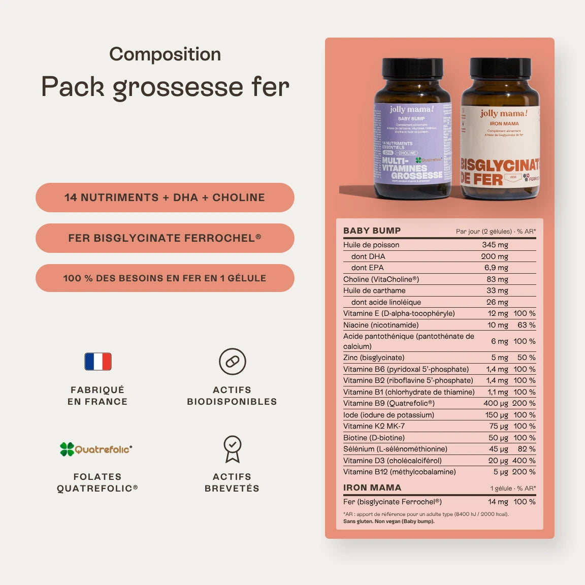 Pack grossesse fer