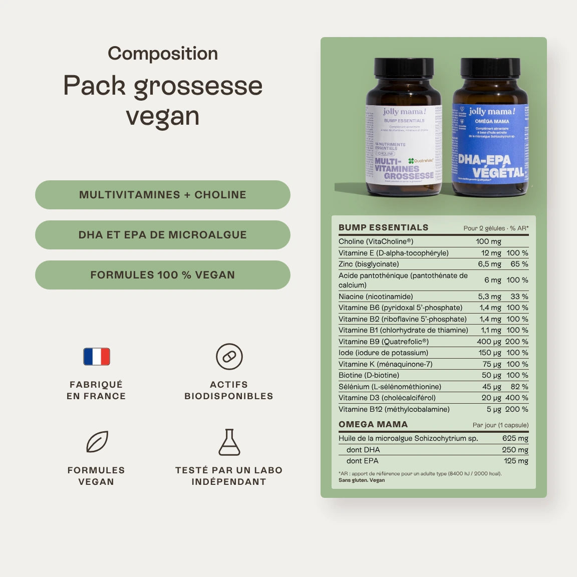 Pack grossesse vegan