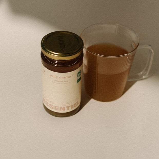Mama Poule bouillon réconfortant pour mamans, cuisson douce longue, haut en protéines