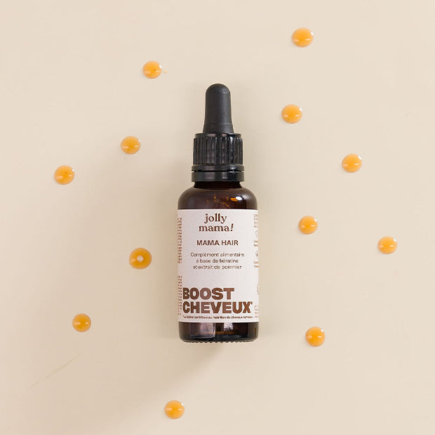 Mama Hair flesje met zwarte pipet – hoogwerkzaam haarschoonheidssupplement voor mama's