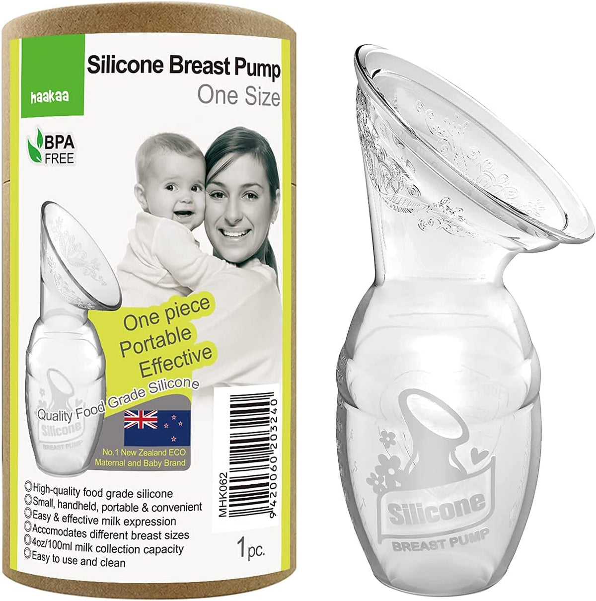 Raccoglilatte post-partum 100% silicone naturale, senza BPA né ftalati, utilizzabile come tiralatte supplementare – 100 mL